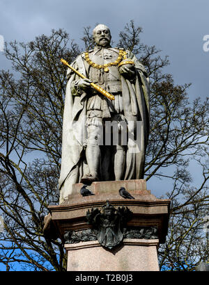 Die Statue von König Edward VII., der Union Street, Aberdeen, Aberdeenshire, Schottland, Großbritannien Stockfoto