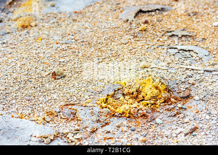 Stein Textur, Te Puia, Rotorua, Neuseeland. Close-up Stockfoto