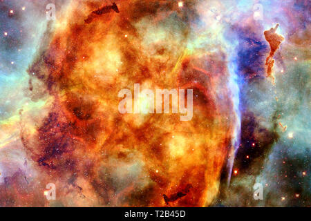 Space Galaxy Hintergrund mit Nebula, Stardust und hell leuchtende und strahlende Nebel Artwork Stockfoto