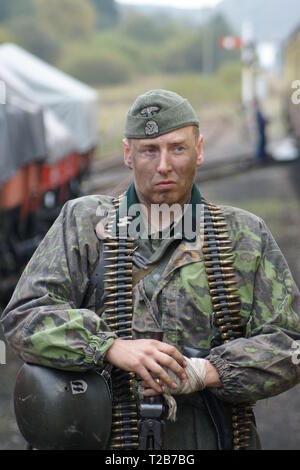 Ns-waffen-ss Soldaten, ww2 Reenactment Stockfoto