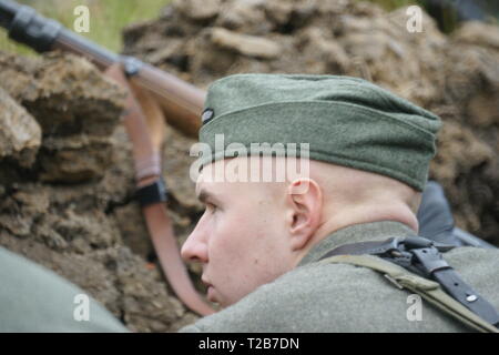 Waffen-SS-Soldaten reenactment Stockfoto