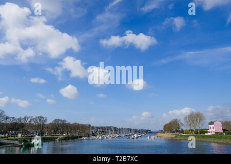 Fluss Somme, Saint-Valery, Bucht der Somme, Somme, Haut-de-France, Frankreich Stockfoto