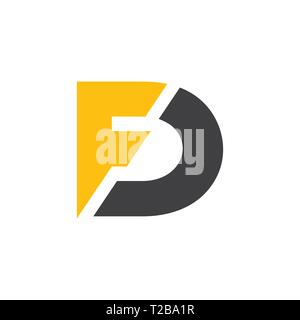Schreiben fd einfache geometrische logo Vektor Stock Vektor