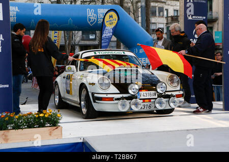 Start der 67th Edition von Moritz historische Rallye Costa Brava in Girona, Spanien am 15.03.2019 Stockfoto