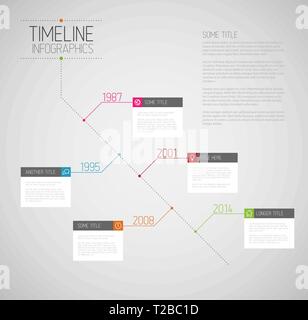 Vektor Infografik diagonal timeline Berichtvorlage mit Symbolen Stock Vektor