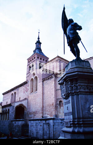 Statue von Juan Bravo, San Martin, Segovia, Spanien Stockfoto