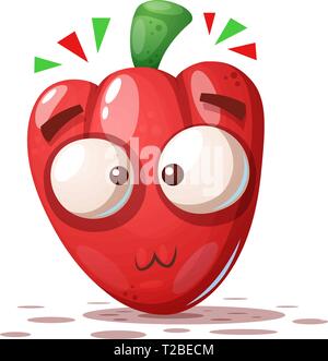 Cartoon crazy rotes Papier Charakter Stock Vektor