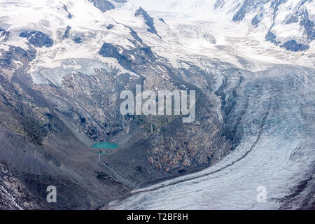 Sommer Landschaft mit ständigen Gletscher Schweiz Alpen Stockfoto