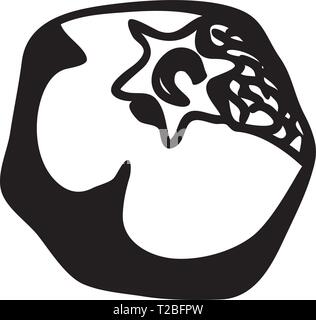 Isolierte Granatapfel Symbol auf sauberen Hintergrund. Vektor granat Element in trendigen Stil. Stock Vektor