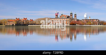 Ellis Island in New York Harbor Stockfoto