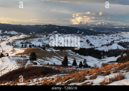 Slowakei Tatra mountain von Pieniny Stockfoto