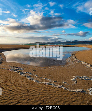 Abendlicht auf Scarista Bay, Isle of Harris Stockfoto