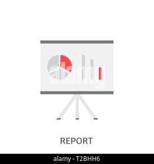 Bericht. Business audit Konzept, Statistiken und Analysen Vector Illustration Stock Vektor