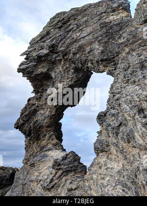 Seitenansicht von Australien rock, Herzform suchen Felsformation, Narooma, New South Wales Stockfoto