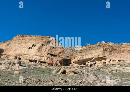 Manazan Höhlen, innerhalb der Grenzen des Taşkale Stadt Provinz Karaman, Türkei. Stockfoto