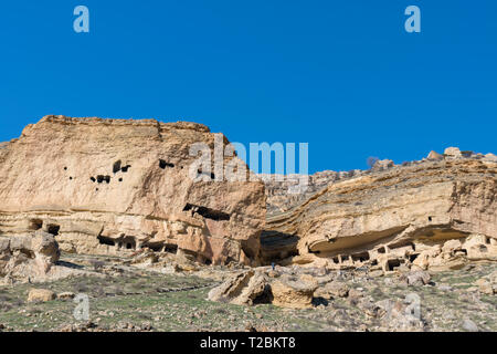 Manazan Höhlen, innerhalb der Grenzen des Taşkale Stadt Provinz Karaman, Türkei. Stockfoto