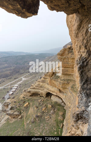 Manazan Höhlen, innerhalb der Grenzen des Taşkale Stadt Provinz Karaman, Türkei. Stockfoto