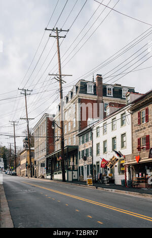 Main Street, in Alten Ellicott City, Maryland Stockfoto