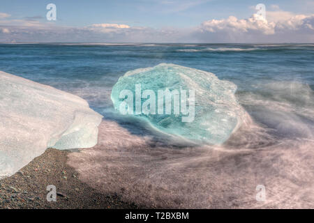 Jokulsarlon, Diamond Beach, Austurland, Island, Europa Stockfoto