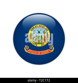 Land Flagge button web design Stock Vektor