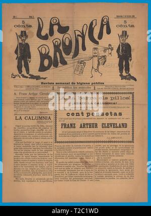 La Portada de la revista Bronca. Barcelona, Mayo de 1906. Stockfoto