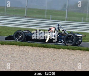 Cameron Jackson, Winklemann WDF 2, historische Formel Ford, HSCC, Öffner, Samstag, den 30. März 2019, Donington Park, Chris McEvoy, Rundstrecke, Stockfoto