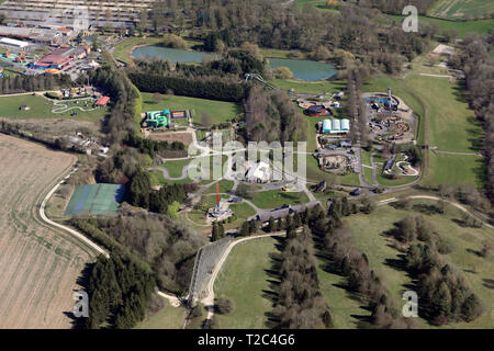 Luftaufnahme von Lightwater Valley Theme Park, North Yorkshire Stockfoto