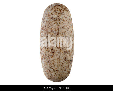 Extreme Makroaufnahme eines Haarausfall Pille für den Aufbau des Materials. Stockfoto