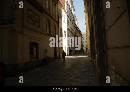 Domgasse, Wien bei Tag Stockfoto