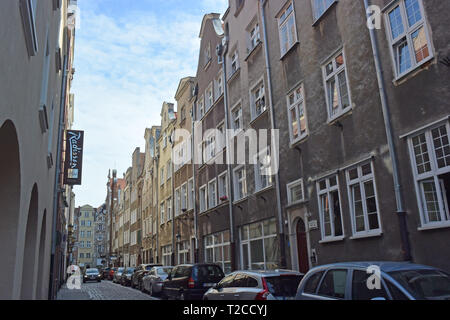 Danzig, Polen. 08 Juli, 2018. Historische Gebäude in der Altstadt von Danzig. Danzig (Polnisch Gdansk) ist eine Hafenstadt an der Ostseeküste von Polen. Quelle: Holger Hollemann/dpa/Alamy leben Nachrichten Stockfoto