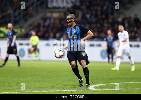 Mailand, Italien. 31 Mär, 2019. Miranda vom FC Internazionale in Aktion während der Serie A-Spiel zwischen dem FC Internazionale und SS Lazio. Credit: Marco Canoniero/Alamy leben Nachrichten Stockfoto