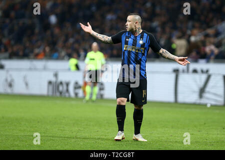 Mailand, Italien. 31 Mär, 2019. Radja Nainggolan des FC Internazionale während der Serie A-Spiel zwischen dem FC Internazionale und SS Lazio. Credit: Marco Canoniero/Alamy leben Nachrichten Stockfoto