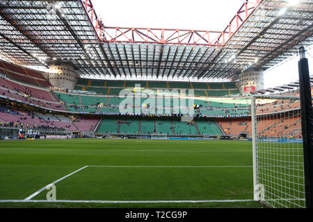 Mailand, Italien. 31 Mär, 2019. Stadio Giuseppe Meazza San Siro während der Serie A-Spiel zwischen dem FC Internazionale und SS Lazio. Credit: Marco Canoniero/Alamy leben Nachrichten Stockfoto