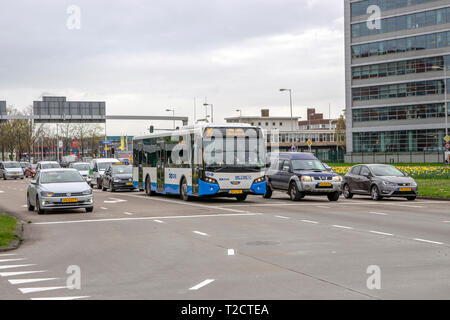 Verkehr Am Basisweg in Amsterdam Die Niederlande 2019 Stockfoto