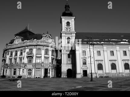 Sibiu Rumänien Big Square Stockfoto