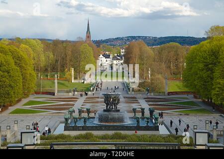 Park bei schönem Wetter Stockfoto