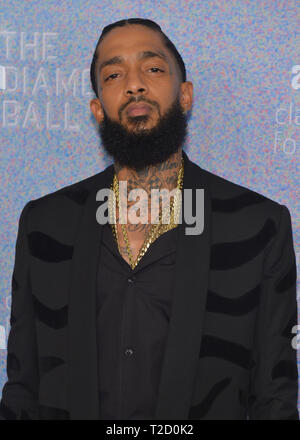 Ermias Asghedom aka Nipsey Hussle besucht die 2018 Diamond Ball von Cipriani Wall Street am 13. September 2018 in New York City. Stockfoto