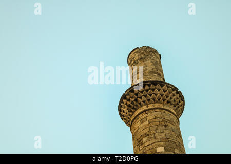 Kesik Minare Camii isoliert. Kaleici Antalya Türkei. Stockfoto