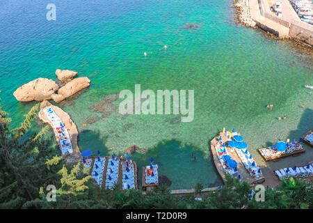 Plajı Mermerli Strand in der Altstadt von Antalya, Türkei. 2017 Schießen. Stockfoto