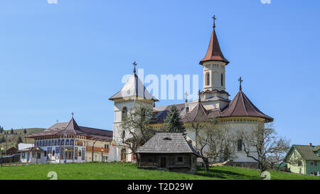 Kloster in Mănăstirea Humorului, Bucovina Region. Rumänien Stockfoto