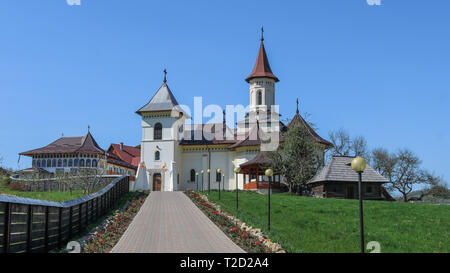 Kloster in Mănăstirea Humorului, Bucovina Region. Rumänien Stockfoto