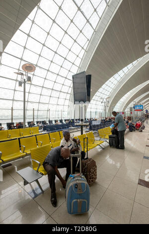 Der internationale Flughafen Dubai, Vereinigte Arabische Emirate Stockfoto