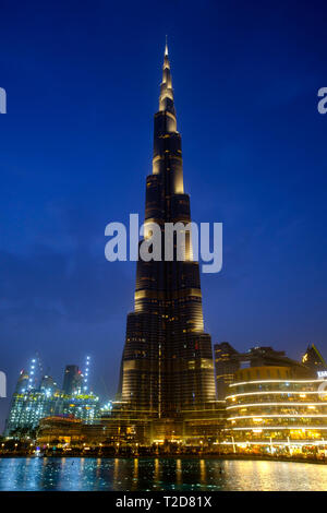 Burj Dubai Wolkenkratzer in Dubai, Vereinigte Arabische Emirate Stockfoto