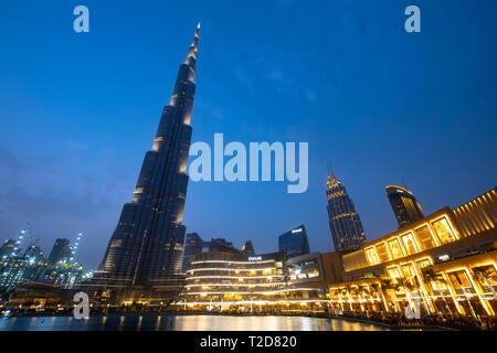 Burj Dubai Wolkenkratzer in Dubai, Vereinigte Arabische Emirate Stockfoto
