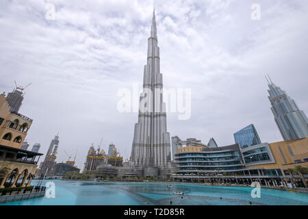 Burj Dubai Wolkenkratzer in Dubai, Vereinigte Arabische Emirate Stockfoto