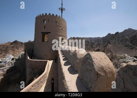 Mutrah fort in Maskat, Oman, Stockfoto