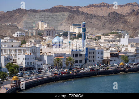 Luftbild der Altstadt von Muscat, Oman Stockfoto