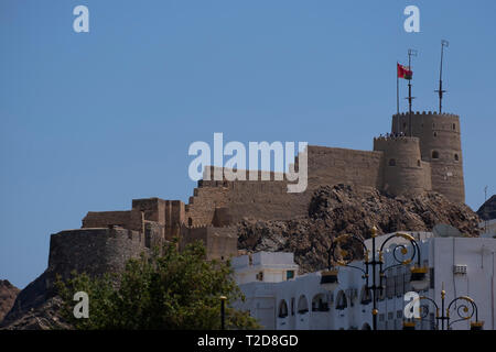 Mutrah fort in Maskat, Oman, Stockfoto