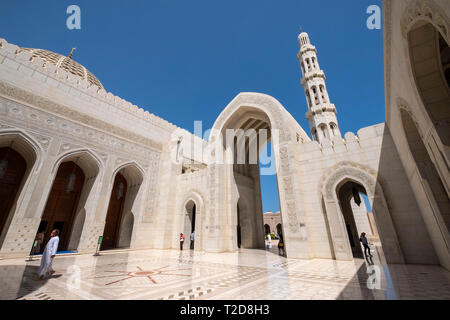 Sultan Qaboos Grand Mosque in Muscat, Oman Stockfoto