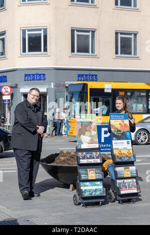 Zeugen Jehovas (Dänisch: "Jehovas Vidner"); Noerreport, Kopenhagen, Dänemark Stockfoto